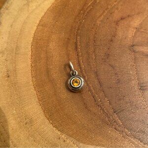 James Avery Remembrance November Birthstone Charm, Citrine & Sterling Silver